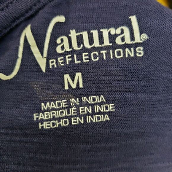 Natural reflections embroidered Henley tee - Picture 2 of 4